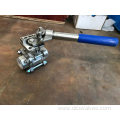 SS304 Bsp/NPT Spring Return Handle 3PC Ball Valve